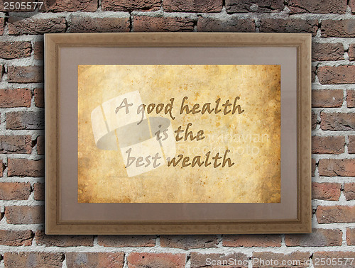 Image of Good health is the best wealth