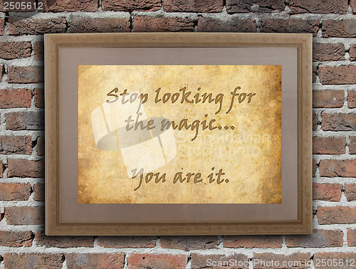 Image of Stop looking for the magic