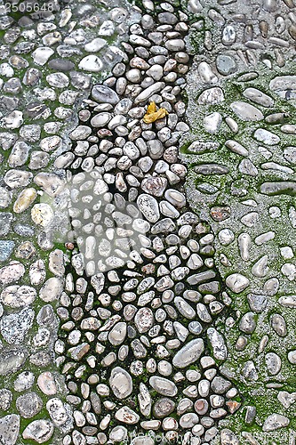 Image of Old road paved with stones 