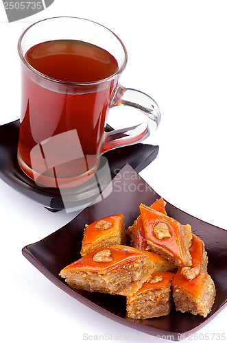 Image of Tea and Baklava Sweets