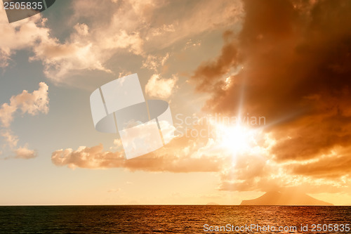 Image of sunset ocean