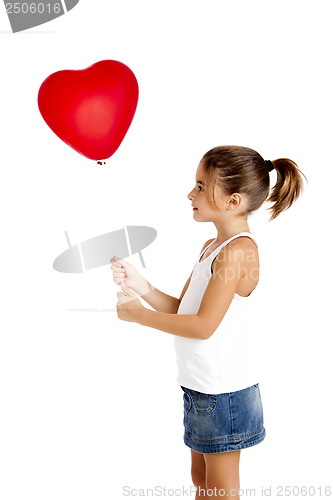 Image of Girl with a red balloon