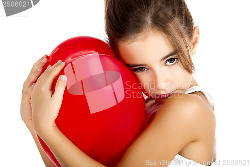 Image of Girl with a red balloon