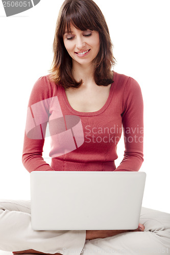 Image of Woman working with a laptop