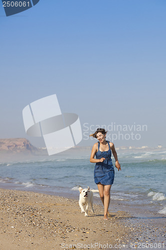 Image of Girl with her dog