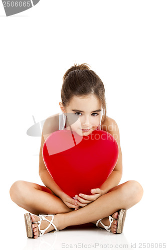 Image of Girl with a red balloon