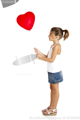 Image of Girl with a red balloon