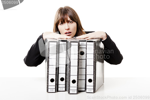 Image of Stressed woman at the office