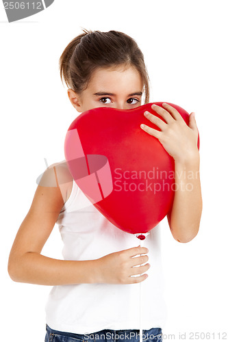 Image of Girl with a red balloon