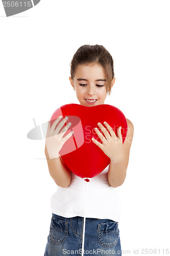 Image of Girl with a red balloon