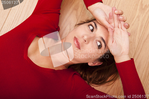 Image of Lying on the floor and thinking