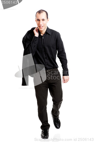 Image of Businessman walking