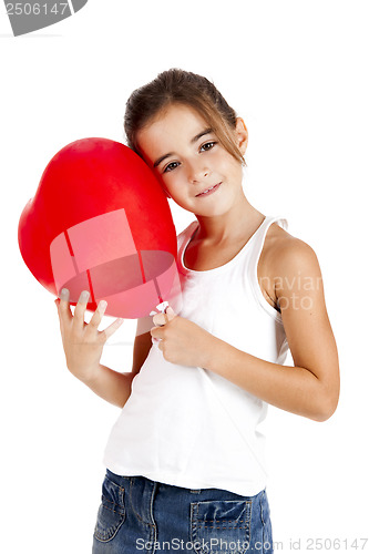 Image of Girl with a red balloon