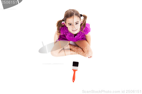 Image of Child with a paint-brush