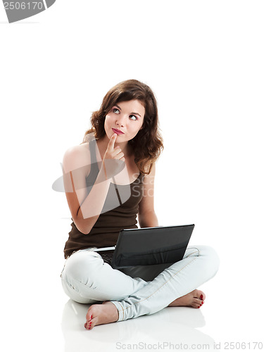 Image of Working with a laptop