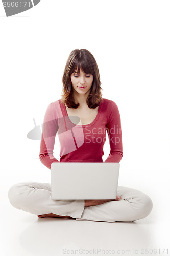 Image of Working with a laptop