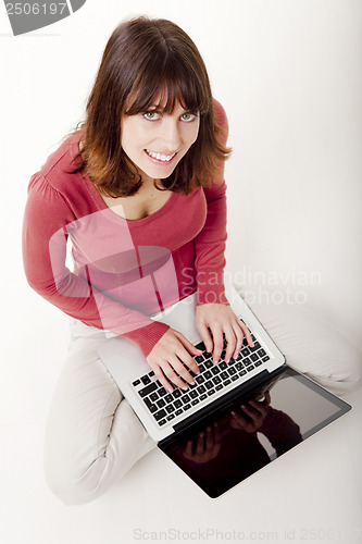 Image of Working with a laptop