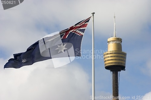 Image of Flag and Centrepoint Tower