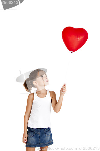 Image of Girl with a red balloon