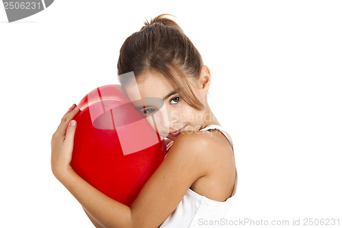 Image of Girl with a red balloon