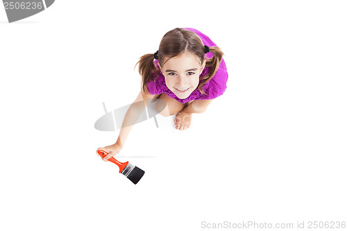 Image of Child with a paint-brush