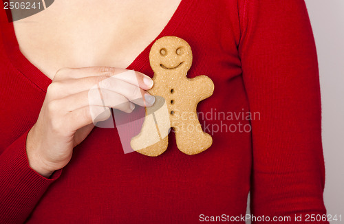 Image of Gingerbread cookie with love