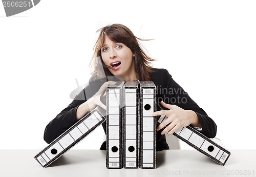 Image of Stressed woman at the office