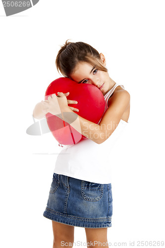 Image of Girl with a red balloon