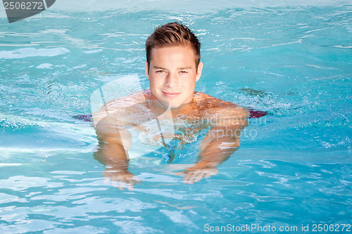 Image of man swimming