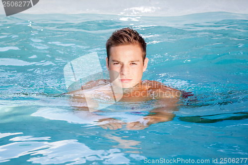 Image of man swimming