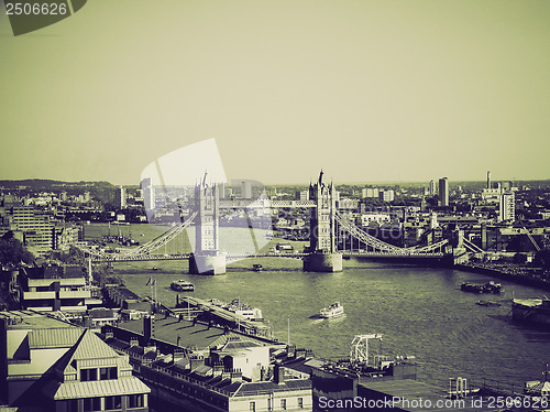 Image of Vintage sepia Tower Bridge London