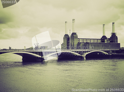 Image of Vintage sepia Battersea Powerstation London