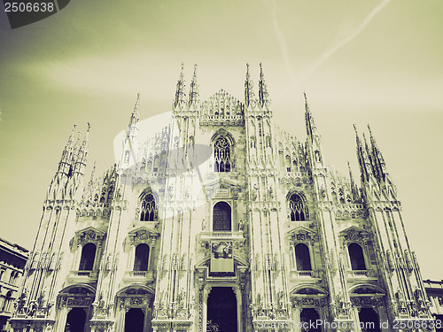 Image of Vintage sepia Duomo, Milan