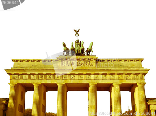 Image of Retro looking Brandenburger Tor, Berlin