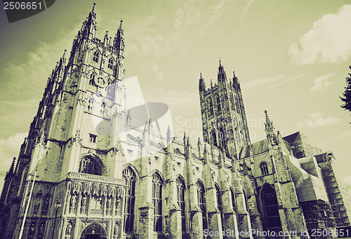 Image of Vintage sepia Canterbury Cathedral
