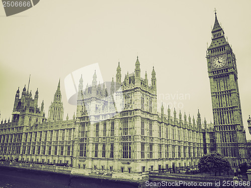 Image of Vintage sepia Houses of Parliament