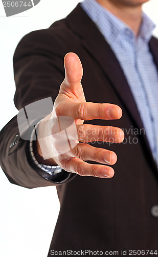 Image of Businessman offering for handshake