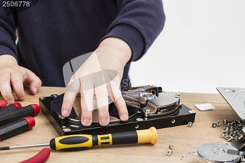 Image of repairing defect hard drive