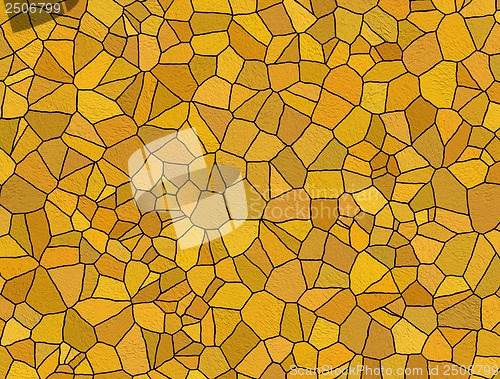 Image of orange mosaic tiles