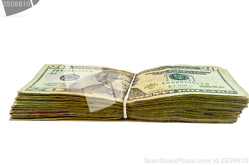 Image of Stack of $20  bills