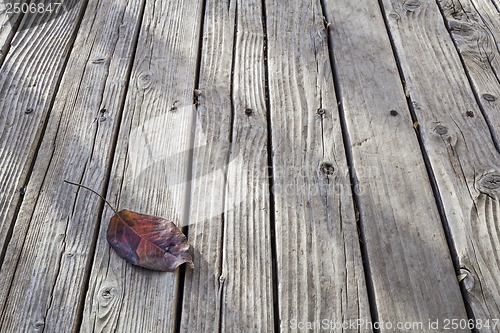 Image of old weathered wood deck