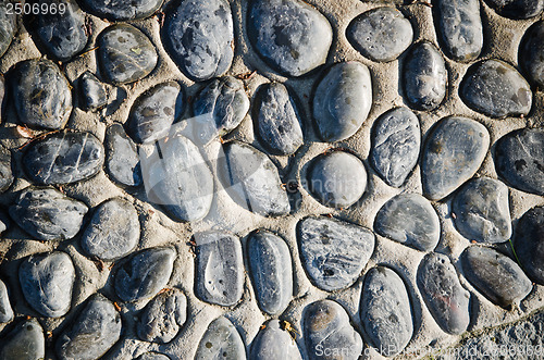 Image of Cobblestone road a close up