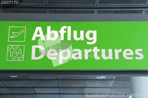 Image of Airport sign - departures