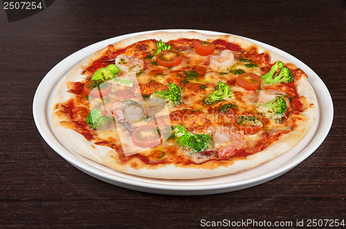 Image of seafood pizza