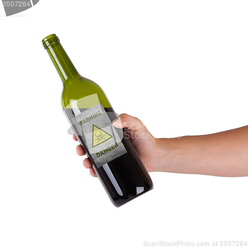 Image of Hand holding a bottle