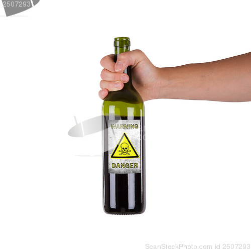 Image of Hand holding a bottle