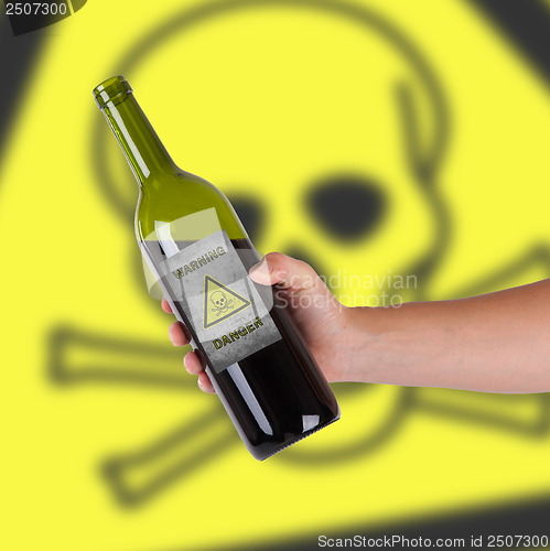 Image of Hand holding a bottle