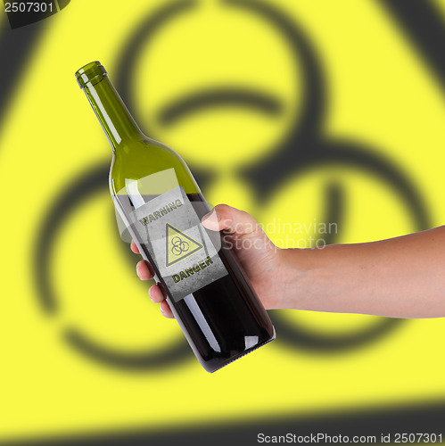 Image of Hand holding a bottle