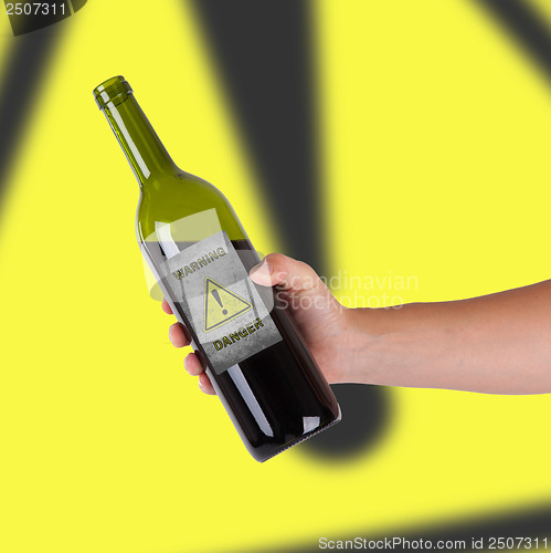 Image of Hand holding a bottle