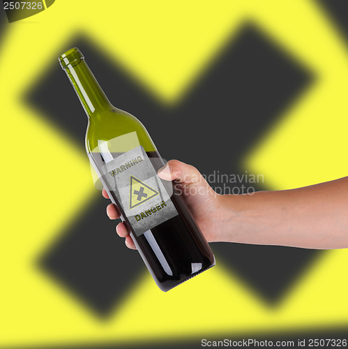 Image of Hand holding a bottle